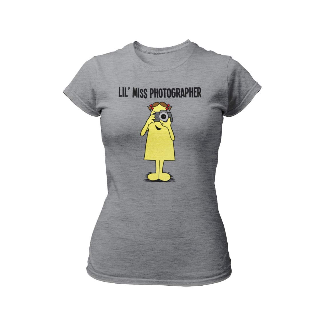 Lil Miss Photographer Women's Camera Photography Gift Organic Cotton T-Shirt - Perfect for Photographers, Photography Enthusiasts & Creative Gifts