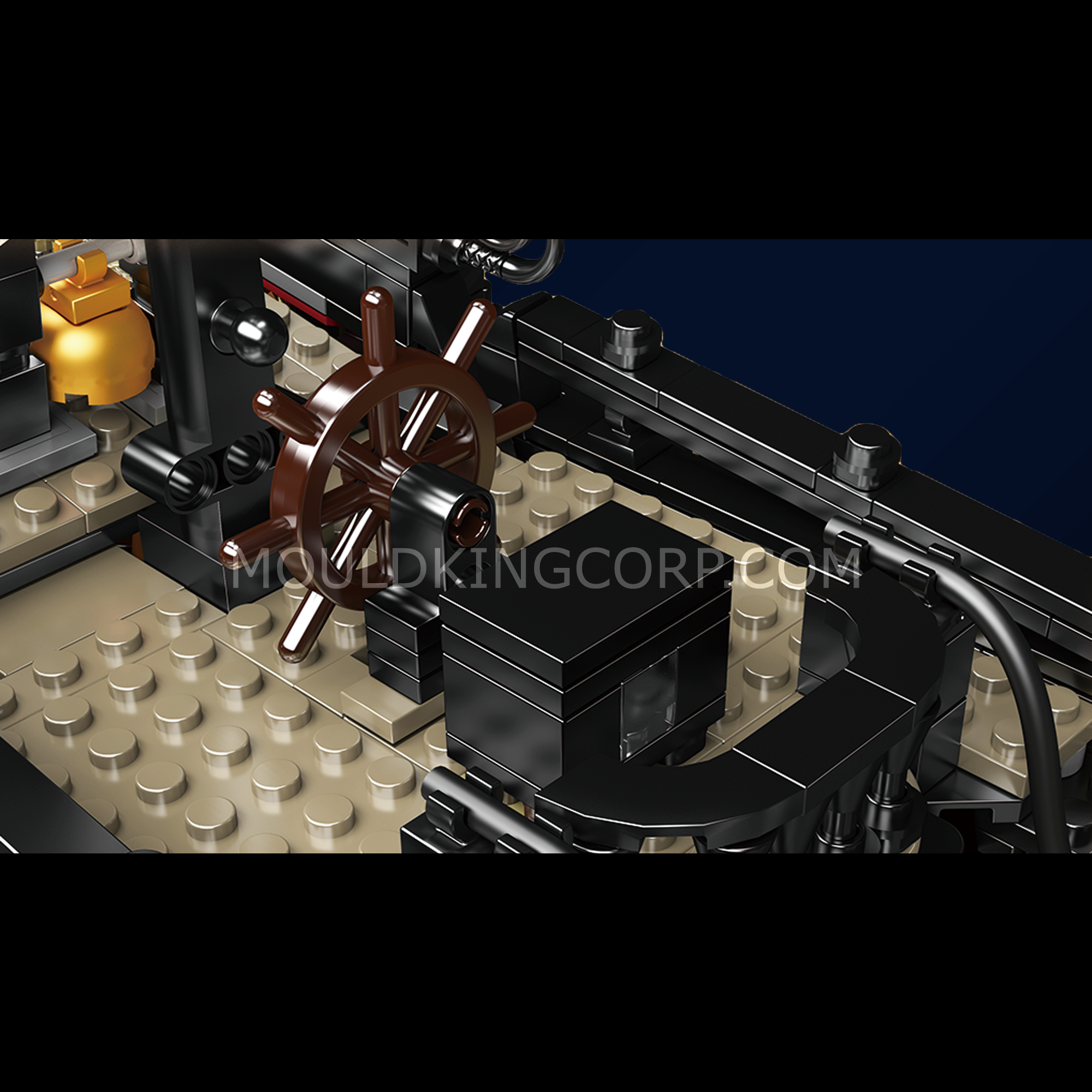 Mould King 13199 Black Pirates Ship Model Building Set - 3,180 PCS DIY Bricks for Adults & Teens - Perfect for Collectors, Home Decor & Gift Giving