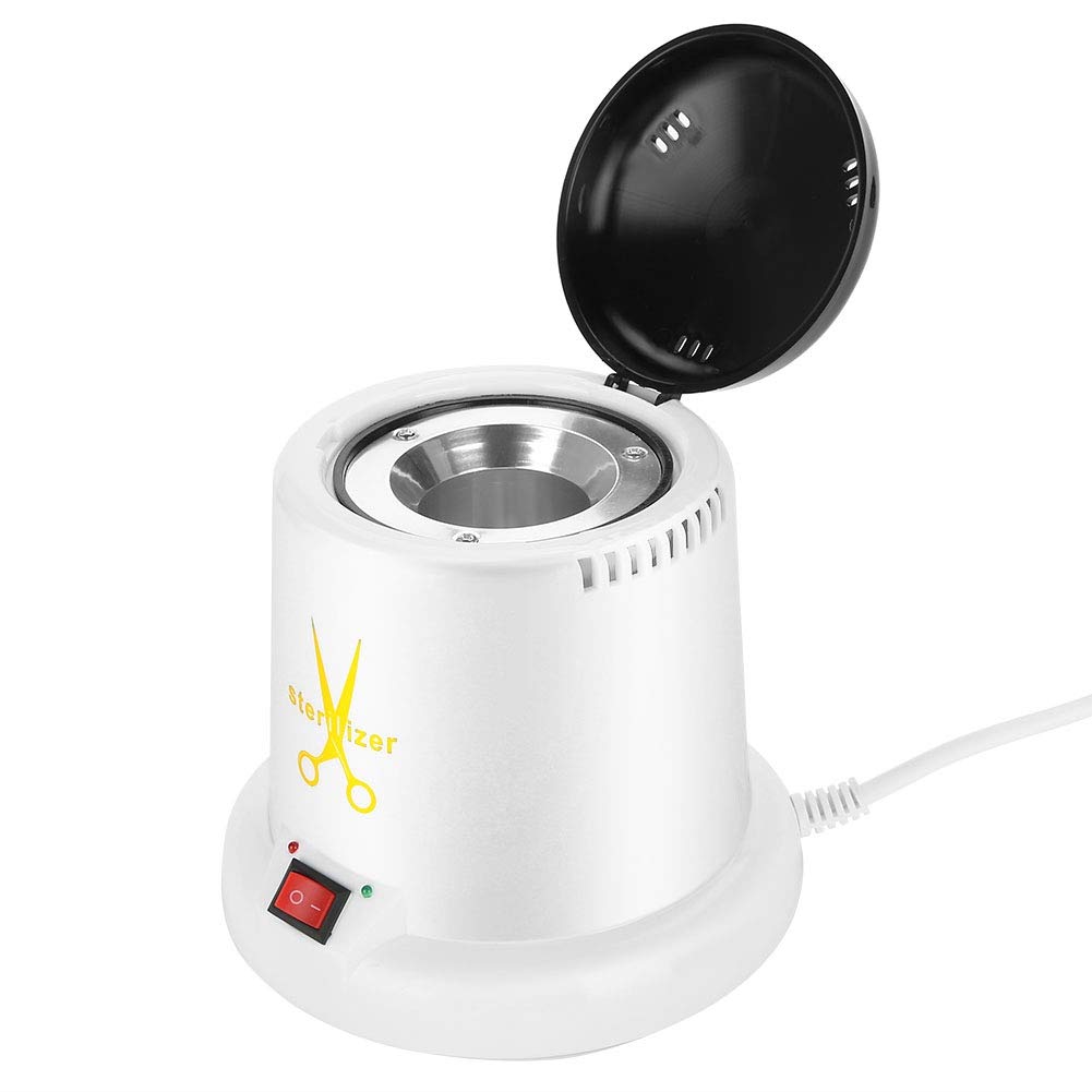 Professional Metal Makeup & Nail Art Tool Sterilizer with High Temperature Disinfection & Quartz Sand - UK 220V - Perfect for Salon, Spa, and Home Beauty Tool Sanitization