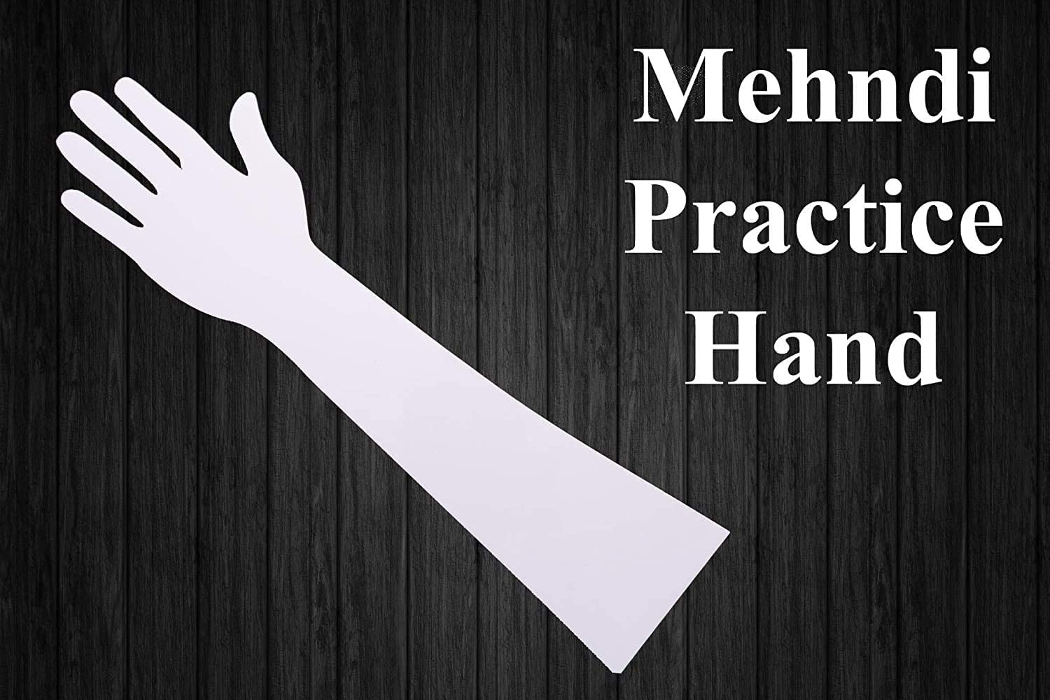 EZRI Reusable Acrylic Mehndi Practice Hand - White (2 Pack) - Perfect for Henna Tattoo Training, Bridal Mehndi Design Practice & DIY Art Projects