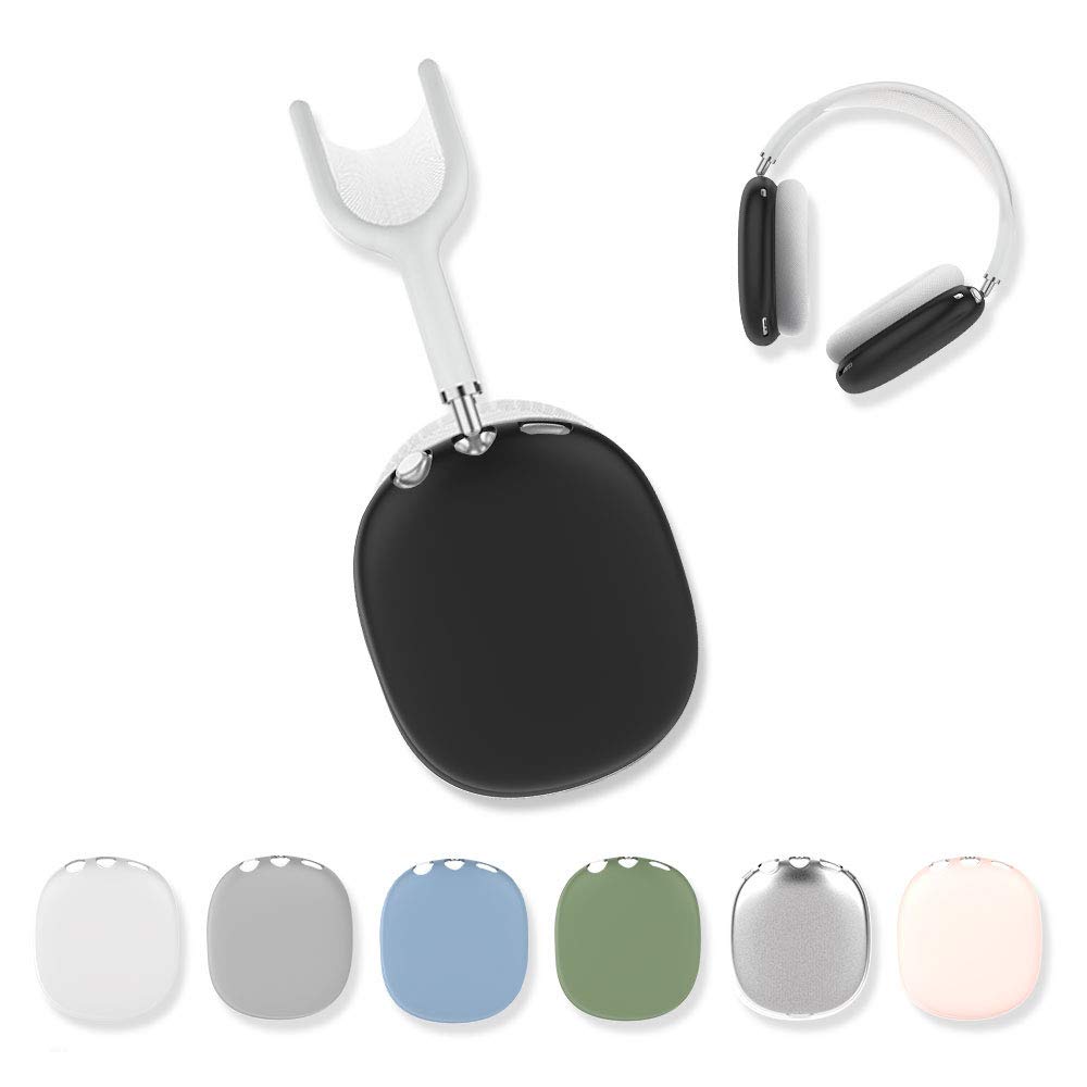 BabyValley Silicone AirPods Max Earpad Case Cover - Protective Shell for Apple AirPods Max Headphones (Black) - Perfect for Travel, Gym & Daily Use for Men & Women