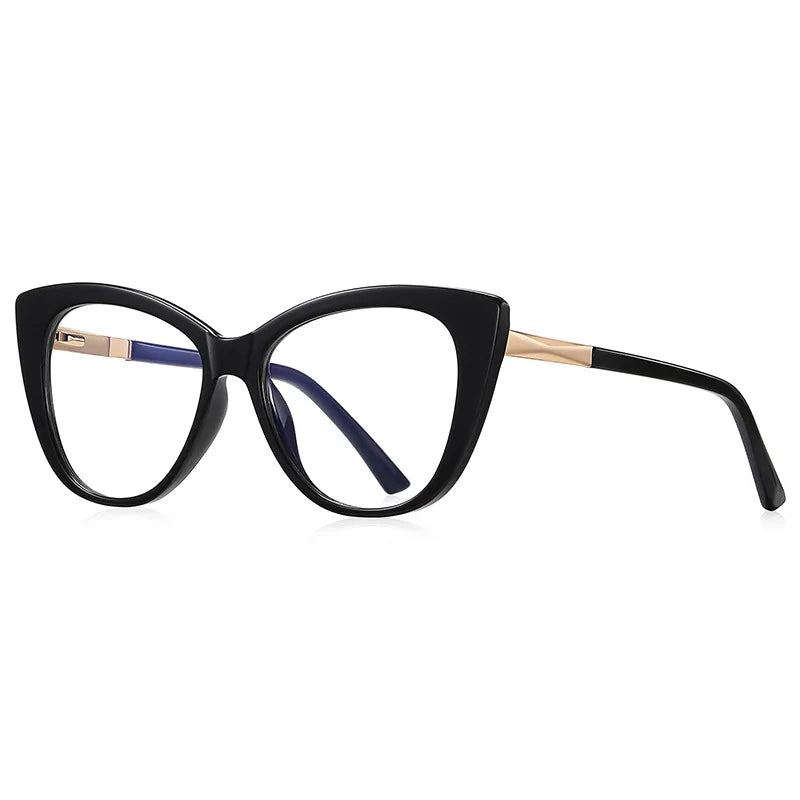 CCspace Women's Full Rim Cat Eye Titanium Reading Glasses TR90 - Lightweight +1.00 to +3.50 Magnification for Reading, Computer Work & Close-Up Tasks - Fashionable Eyewear for Office, Home & Daily Use