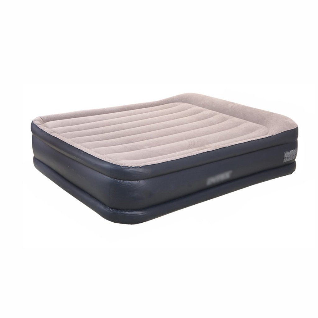 LKJIM Inflatable Air Mattress - Flocking Surface, Waterproof, Soft & Comfortable for Outdoor Camping, Home Guest Bed, Travel - Brown