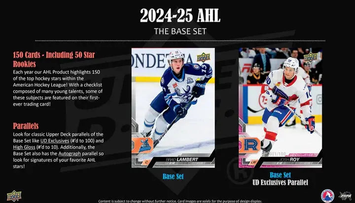 2024-25 Upper Deck AHL Hockey Hobby Box - 24 Packs with Exclusive Rookie Cards & Memorabilia - Perfect for Collectors, Fantasy Leagues & Hockey Fans
