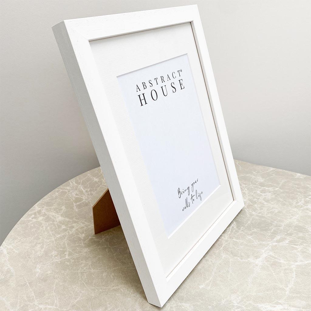 Freestanding White Wooden Picture Frame 21x30cm (8.3x11.8 Inches) - Perfect for Home Decor, Office Display & Photo Gifts