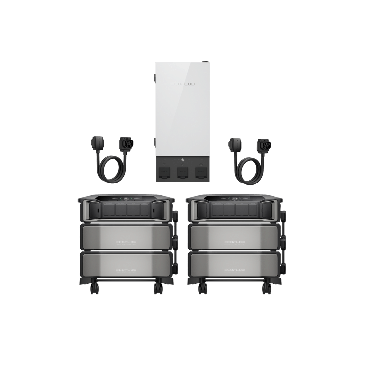 EcoFlow DELTA Pro Ultra Intelligent Kit - Portable Solar Power Station for Home Backup, Camping & RV | 120V/240V Output, 6kWh Expandable Battery, Fast Charging, Smart App Control