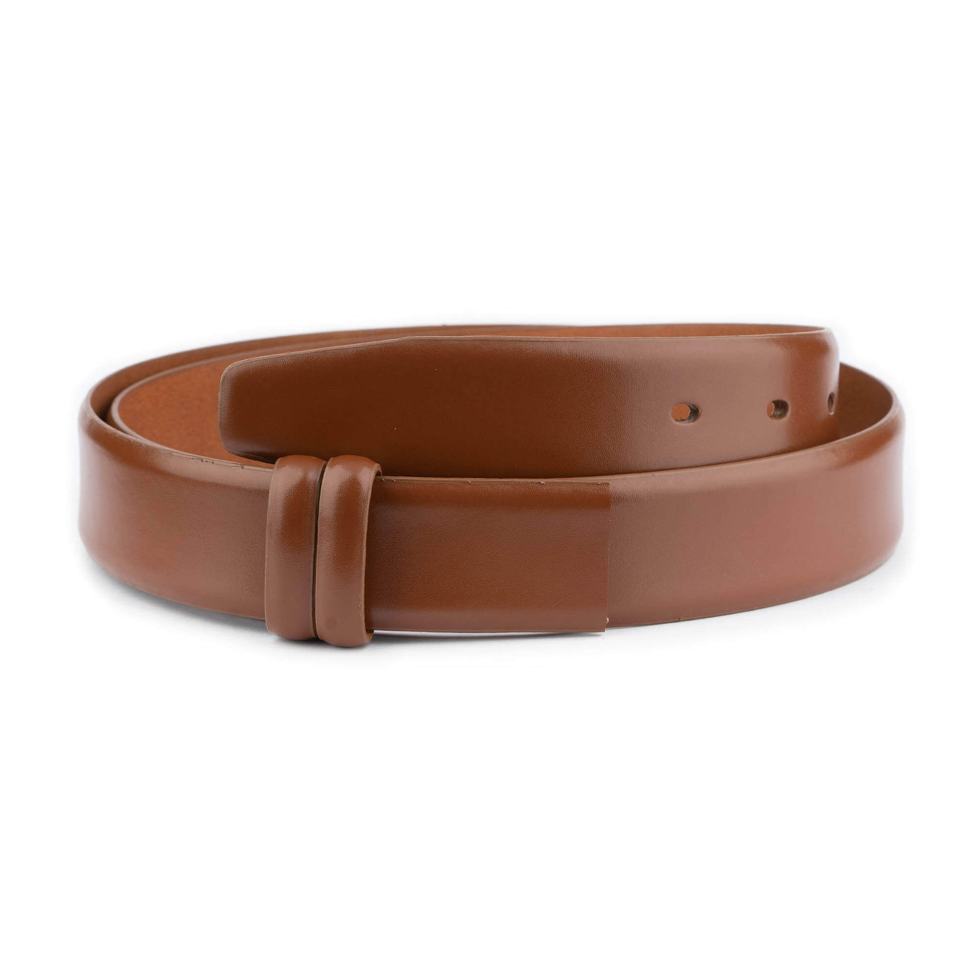 Genuine Brown Leather Belt Strap for Men - Ferragamo Buckle Replacement - Premium Dress & Casual Belt for Office & Everyday Wear