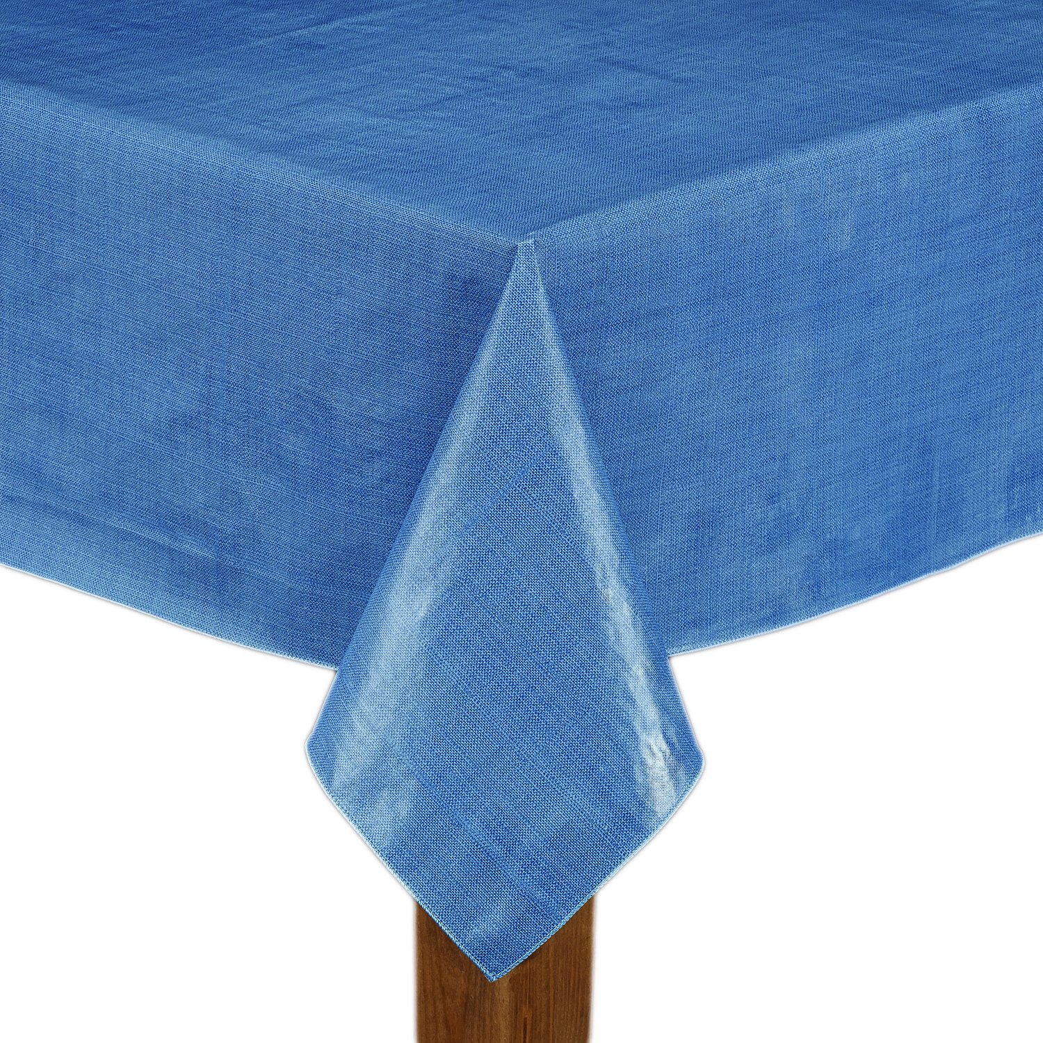 Premium Cafe Deauville Vinyl Tablecloth - Chambray Blue 60