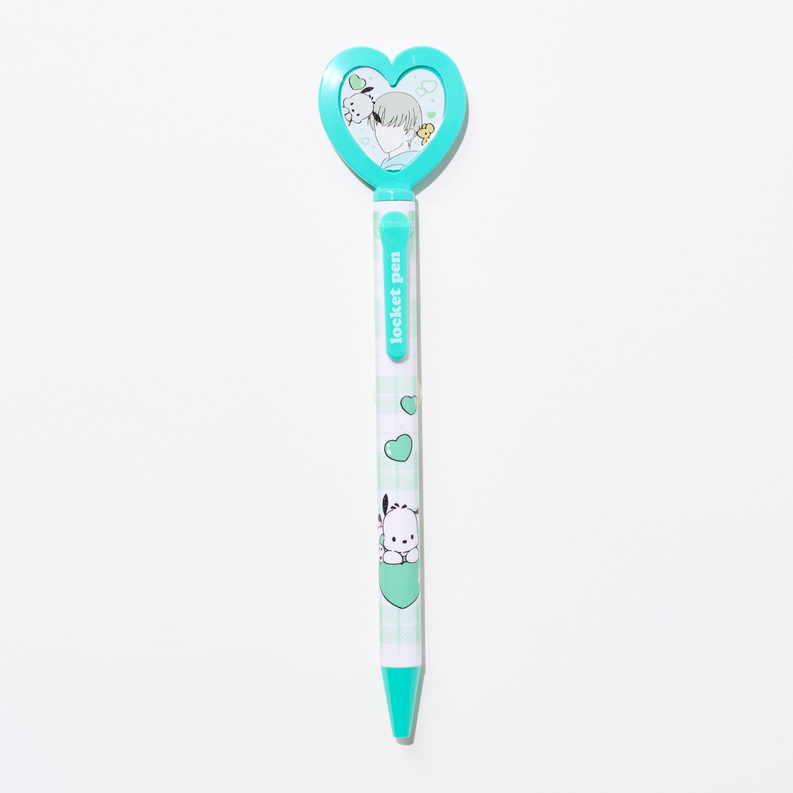 Sanrio Heart Locket Ballpoint Pen - Cute Kawaii Writing Pen with Heart Charm for Journaling, Note Taking & Gift Giving - Epoch Chemical Ink for Smooth Writing