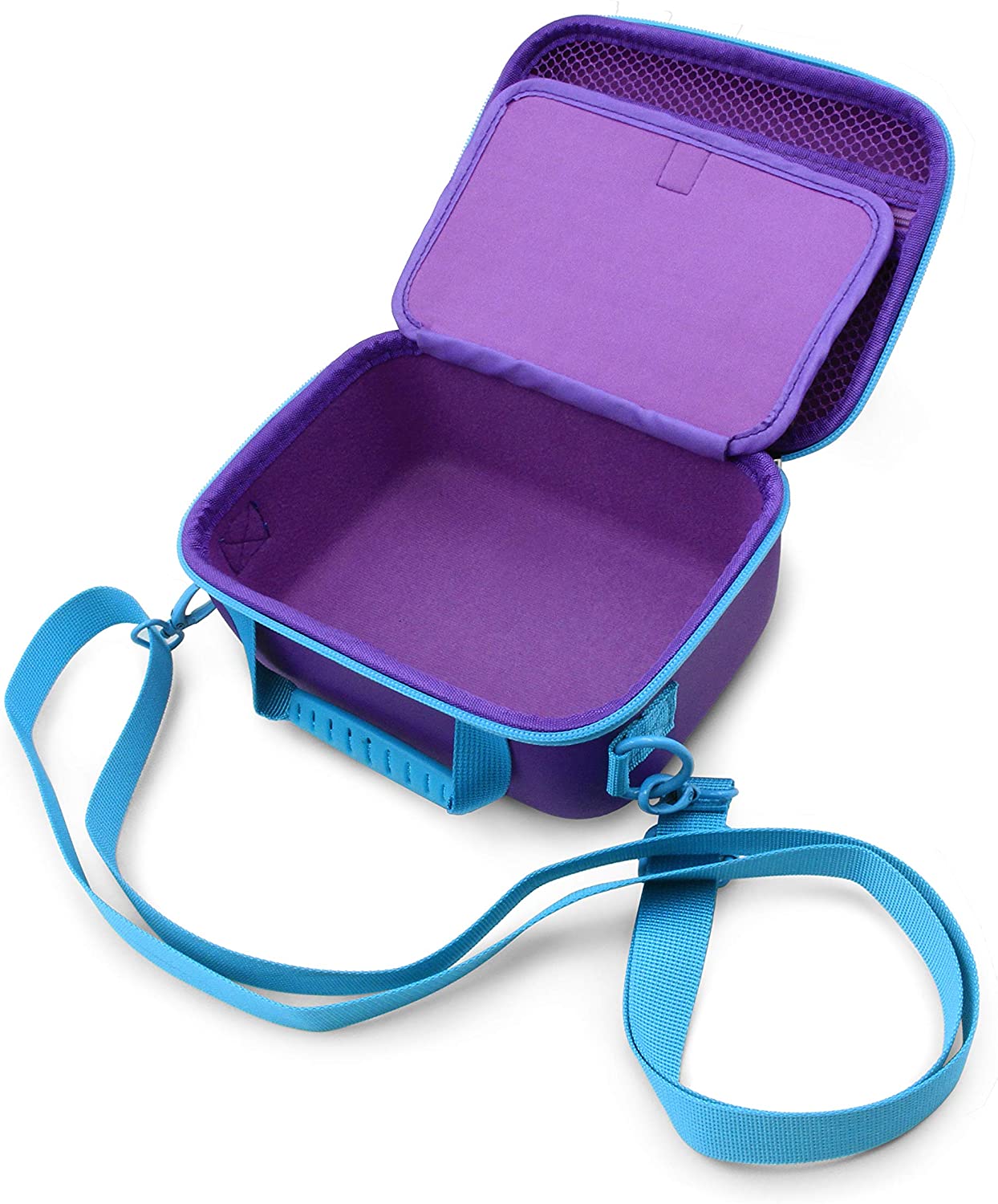 CASEMATIX Toy Storage Travel Case for Ninja Bots Interactive Battle Robots & Accessories - Purple Carrying Case with Adjustable Shoulder Strap | Perfect for Kids Travel, Playdates & Robot Battle Tournaments