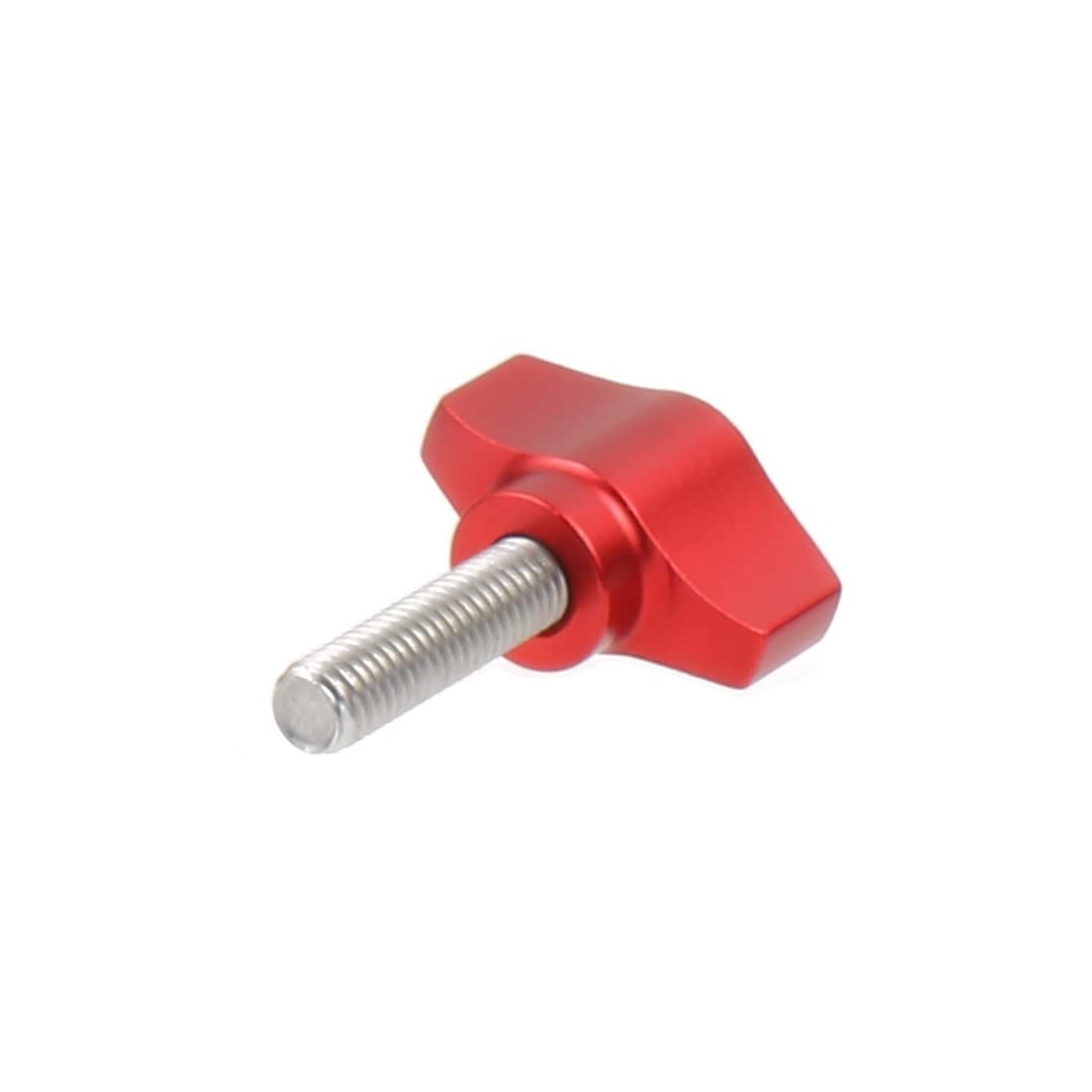BGNing 304 Stainless Steel M5x18mm T-Hand Knob Screw Bolt with Manual Tighten Handle Nut - Compatible with Action Cameras, Diving Gear, and DIY Projects (32mm Screws, Red) - Perfect for Secure Mounting and Quick Adjustments