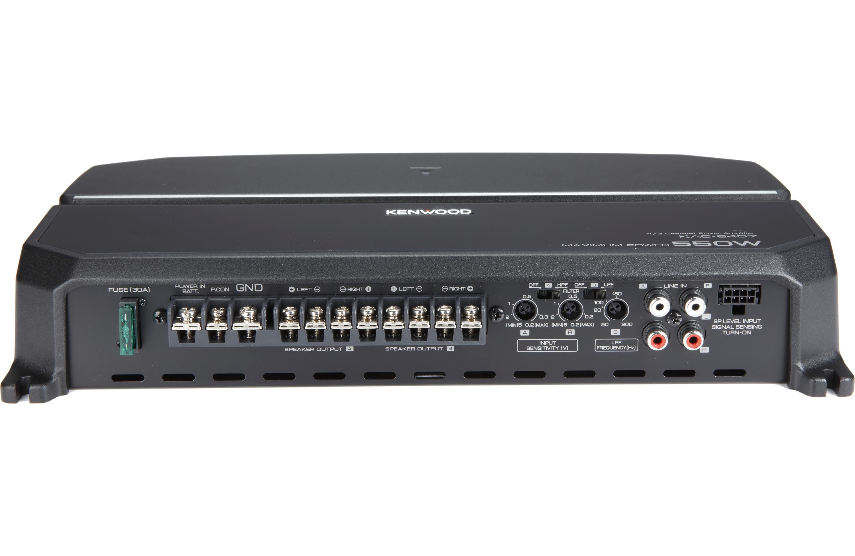 Kenwood KAC 6407 4 Channel Car Amplifier - 1000W High Power Audio Stereo Amp for Cars, Trucks & SUVs - Perfect for Upgrading Your Vehicle Sound System