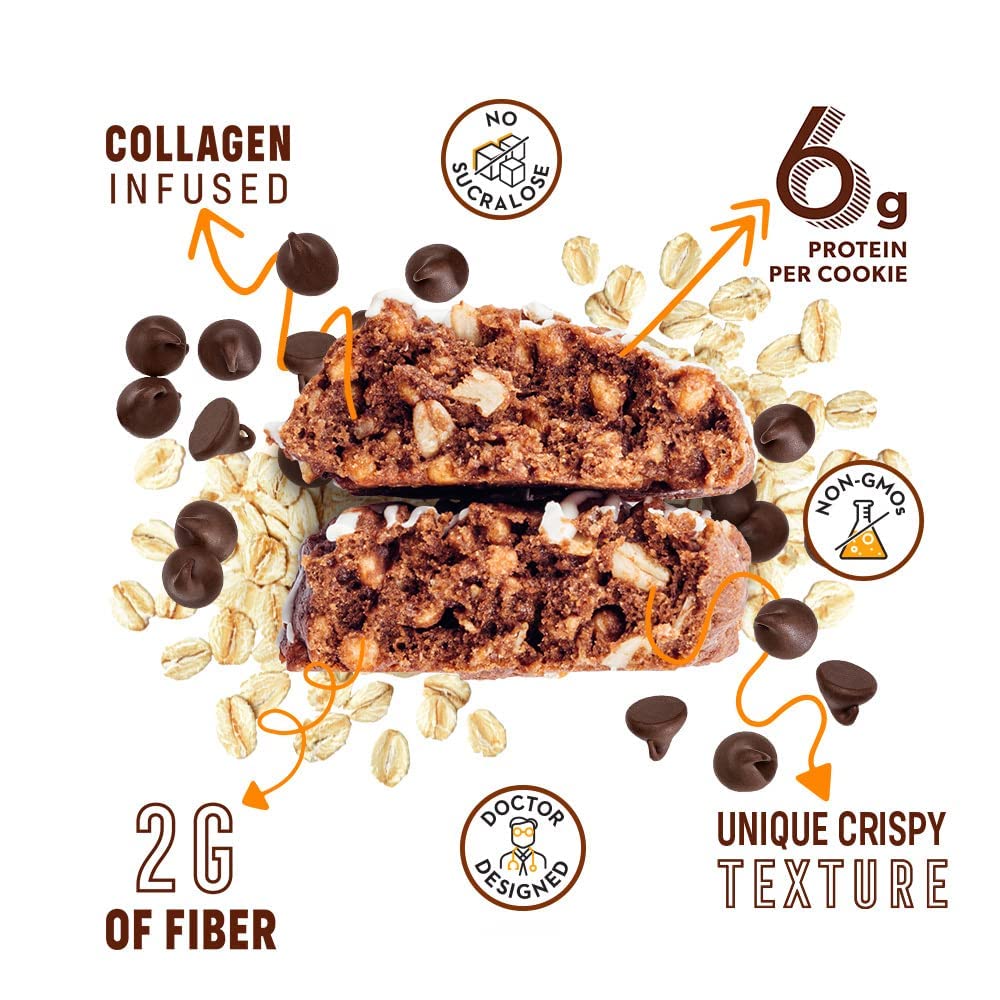 Smart for Life High Protein Cookie Diet - Low Carb Meal Replacement Cookies with Chocolate Chip & Oatmeal Raisin (2-Week Variety Pack) - High Fiber Keto Snacks for Weight Loss, Office Break, and On-the-Go Nutrition