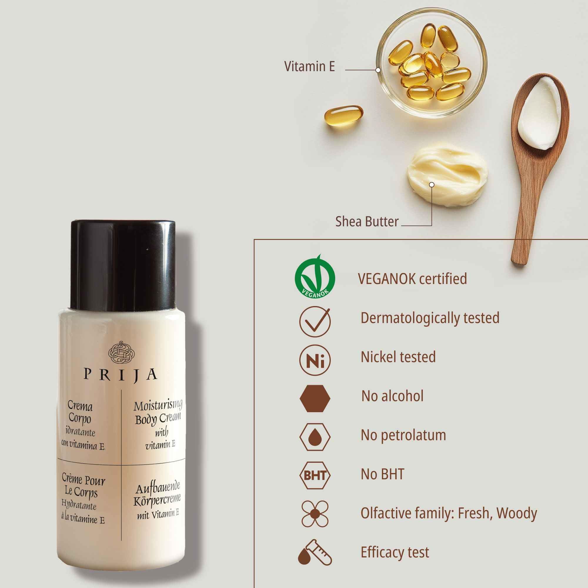 Prija Hydrating Body Lotion - 1.35 fl oz Travel Size (Pack of 216) - Perfect for Spas, Hotels & Retail Stores - Deep Moisturizing for Dry Skin