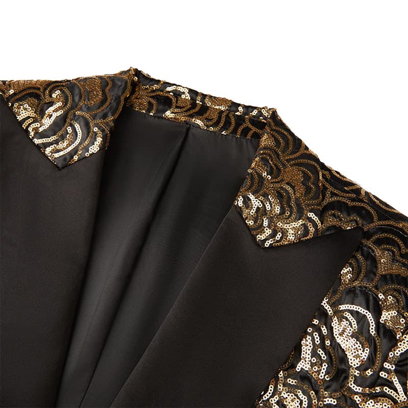 Men's Floral Embroidery Tuxedo Suit Jacket - Formal Prom Blazer with Elegant Embroidery for Weddings, Dinners & Special Occasions
