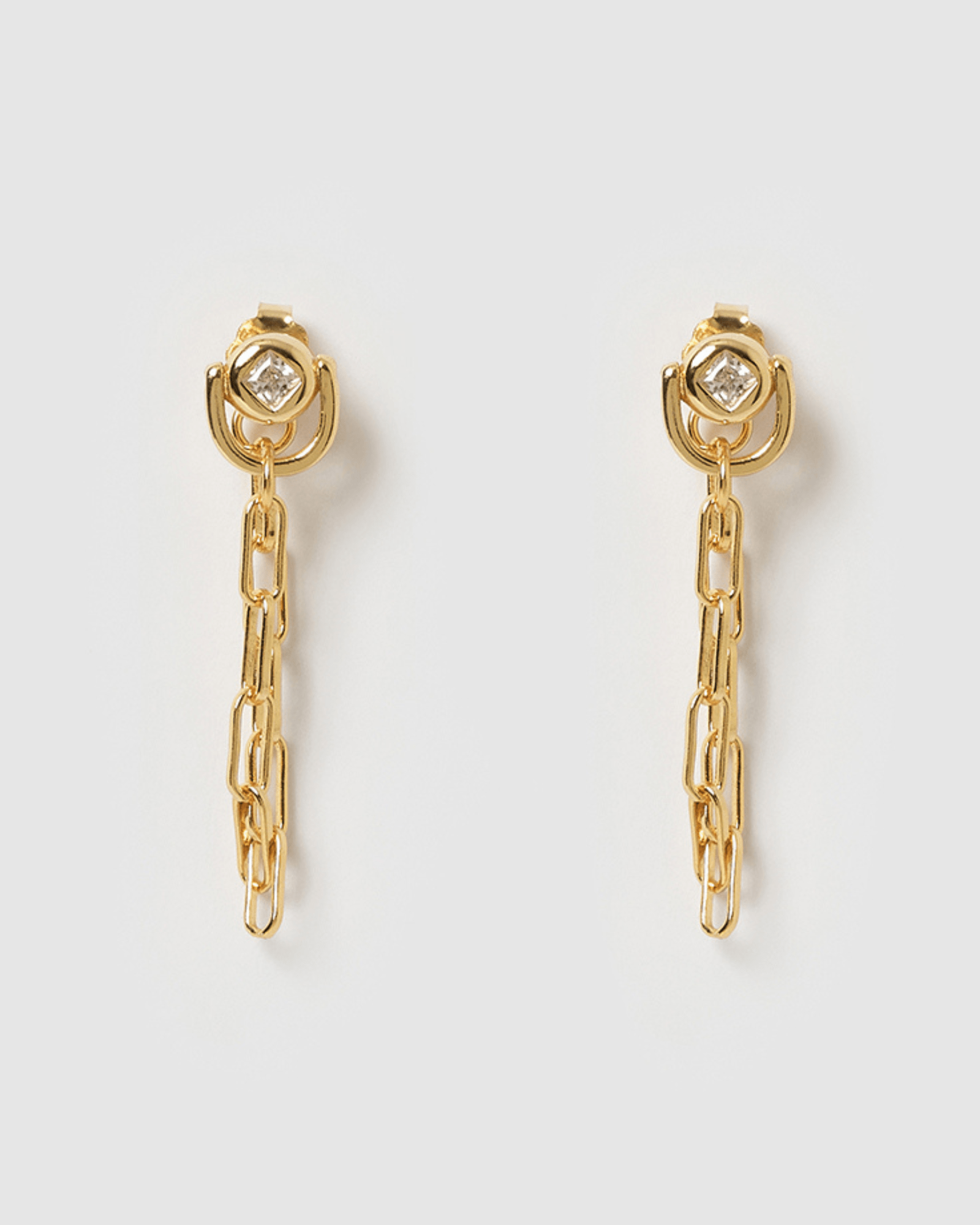 Izoa Dawn Drop Stud Earrings - 14K Gold Plated Dainty Earrings for Women, Minimalist Jewelry Gift for Her - Perfect for Everyday Wear, Date Night & Special Occasions