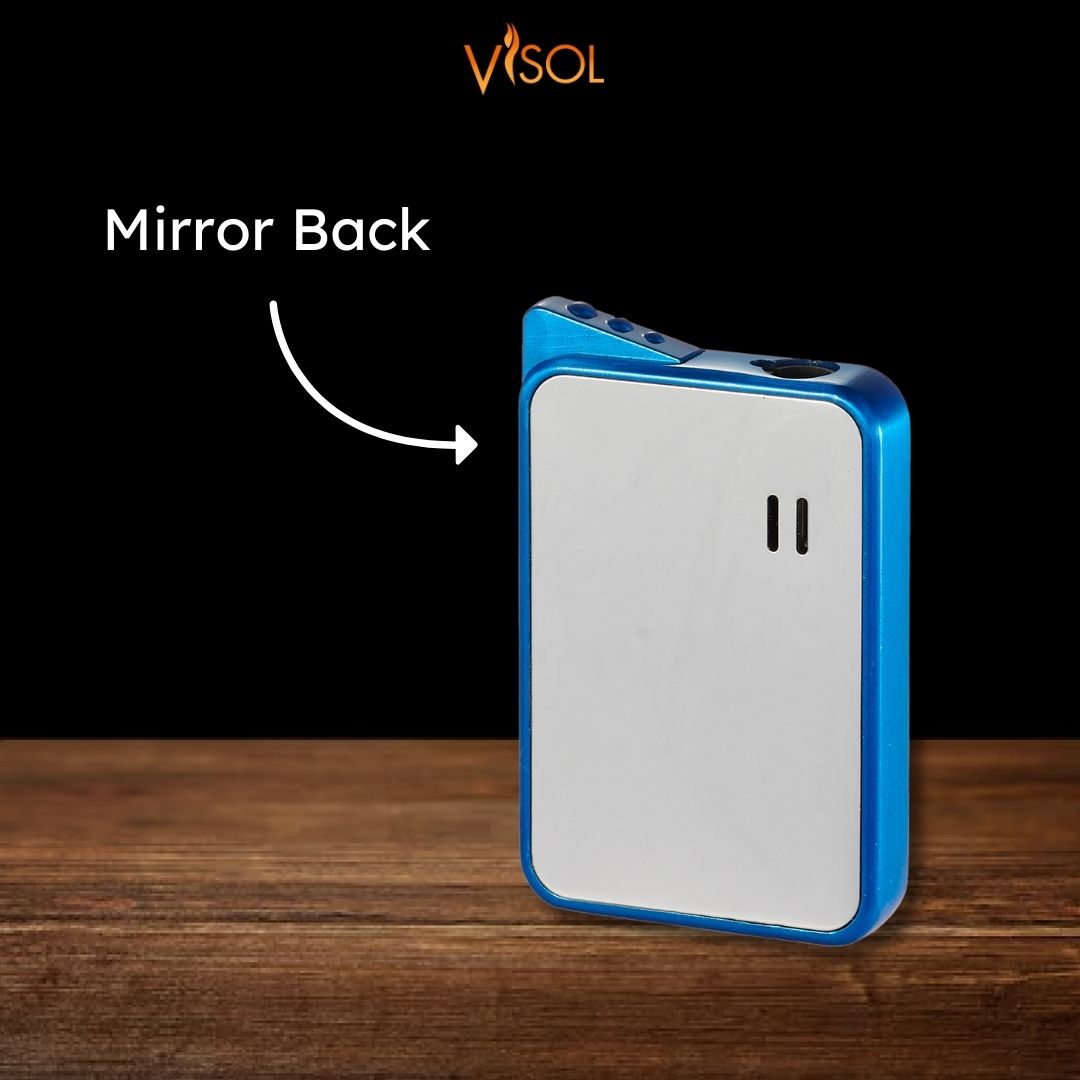 Premium Visol Elk Single Flame Cigar Lighter - Blue | Windproof Butane Torch for Cigars, Cigarettes & Outdoor Use | Perfect for Smoking, Camping & Gifts