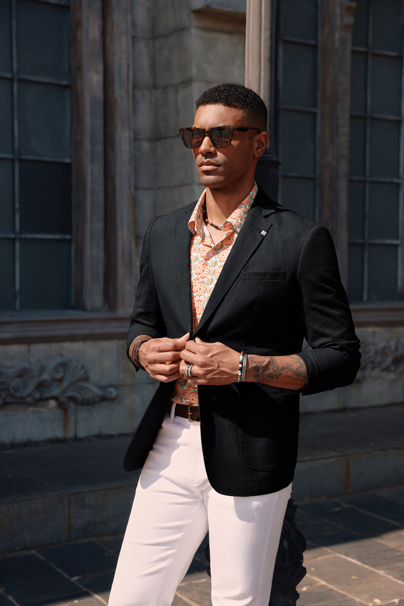Men's Casual Blazer - Lightweight Cotton Linen Sport Coat with 2 Buttons | Unlined Suit Jacket for Business Casual & Summer Wear
