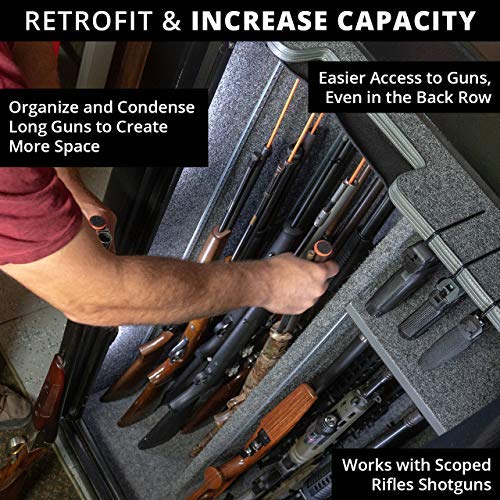 Rifle Rods Gun Organizer Kit - Store More Guns Safely for Easy Access | Home & Range Use