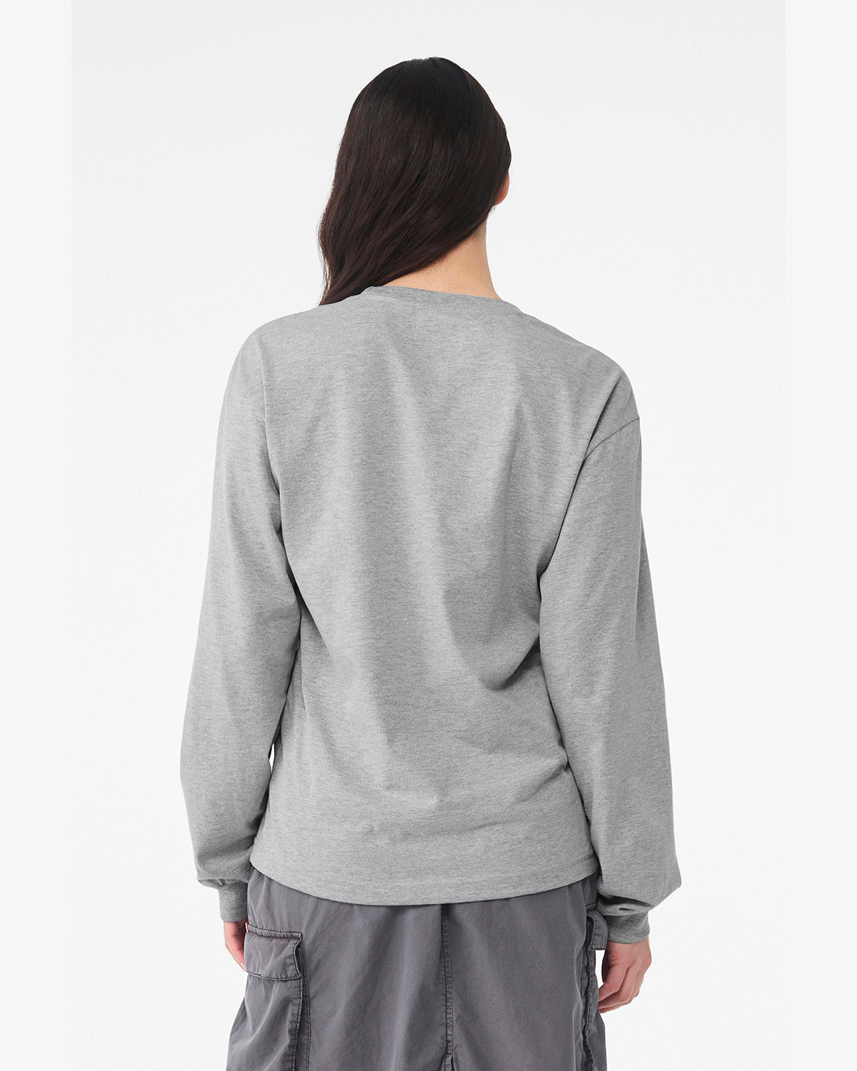 Bella + Canvas 3511 Unisex 6oz Heavyweight Long Sleeve T-Shirt - Soft Cotton Crewneck Tee for Men & Women - Perfect for Casual Wear, Workouts & Layering