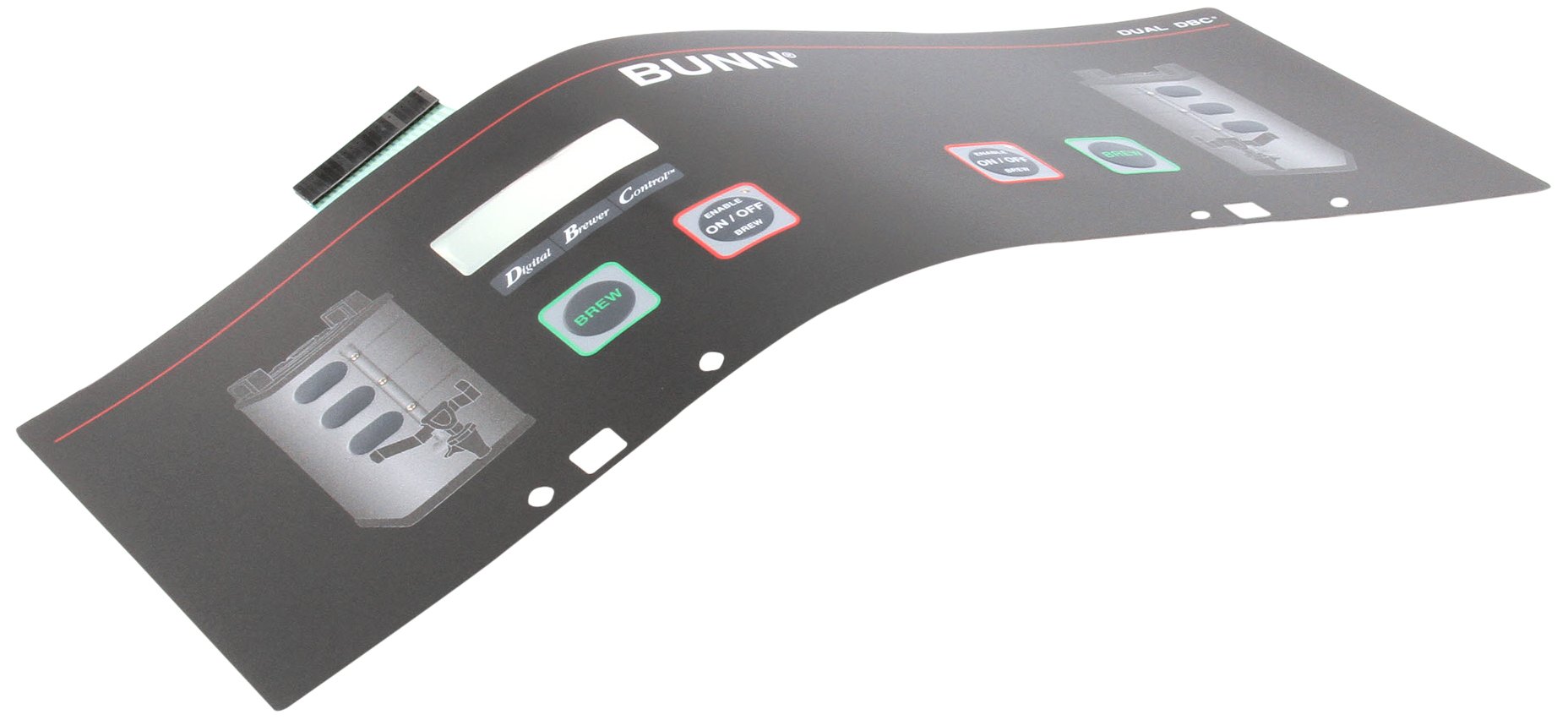 Bunn 29974.0006 Commercial Coffee Brewer Dual Membrane Switch Replacement Part - Compatible with Bunn Coffee Machines for Restaurants, Offices & Cafes
