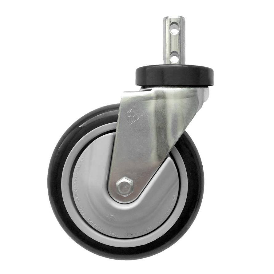 5 Inch Mega Caster with Clean Wheel System - Heavy Duty Gray Casters for Furniture, Carts & Equipment - Perfect for Home, Office & Industrial Use