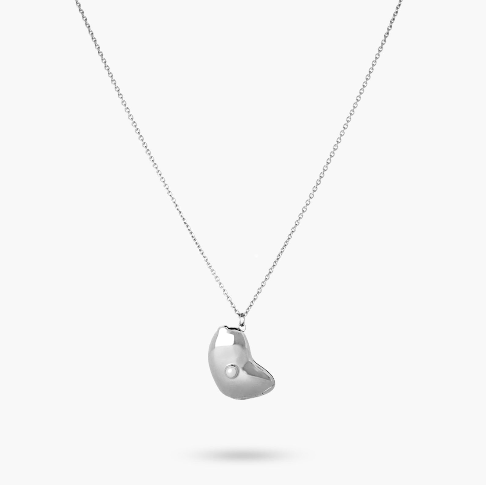 Amare Wear Freshwater Pearl & Garnet Locket Necklace - Elegant Jewelry Gift for Women, Mothers & Brides | Perfect for Weddings, Anniversaries & Special Occasions