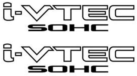 Custom VTEC SOHC Vinyl Decal Stickers (2-Pack) - Die-Cut Car Decals for Honda Civic Si, Type R, RSX - Waterproof & Durable for Windows, Laptops, Bumpers