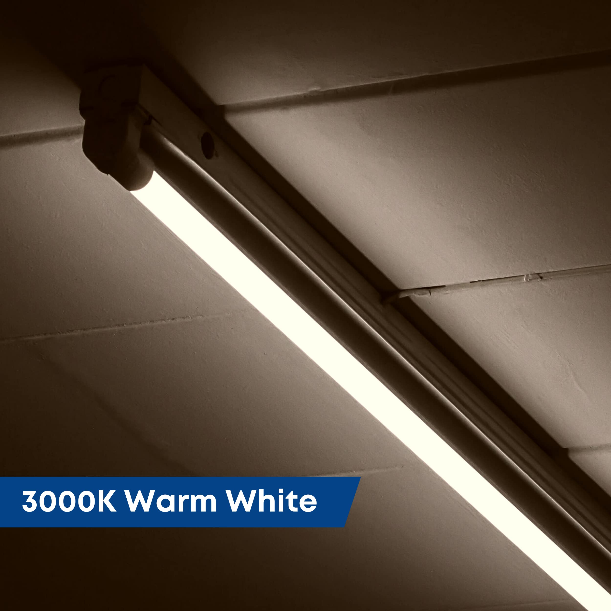 Feit Electric LED 4ft T8 Tube Lights - 32W Equivalent, Type A Plug & Play, Frosted Warm White (10 Pack) - Perfect for Office, Garage, and Warehouse Lighting