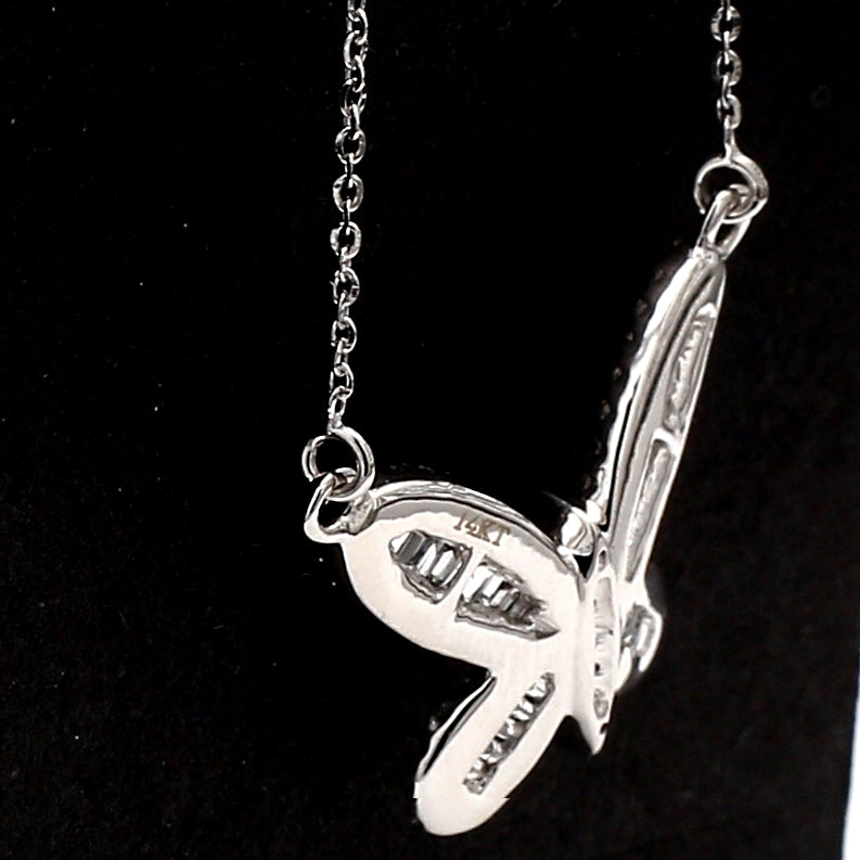 0.75 Carat Baguette Cut H VS2 Diamond Pendant Necklace in 14K White Gold - Elegant Jewelry Gift for Women, Perfect for Weddings & Anniversaries