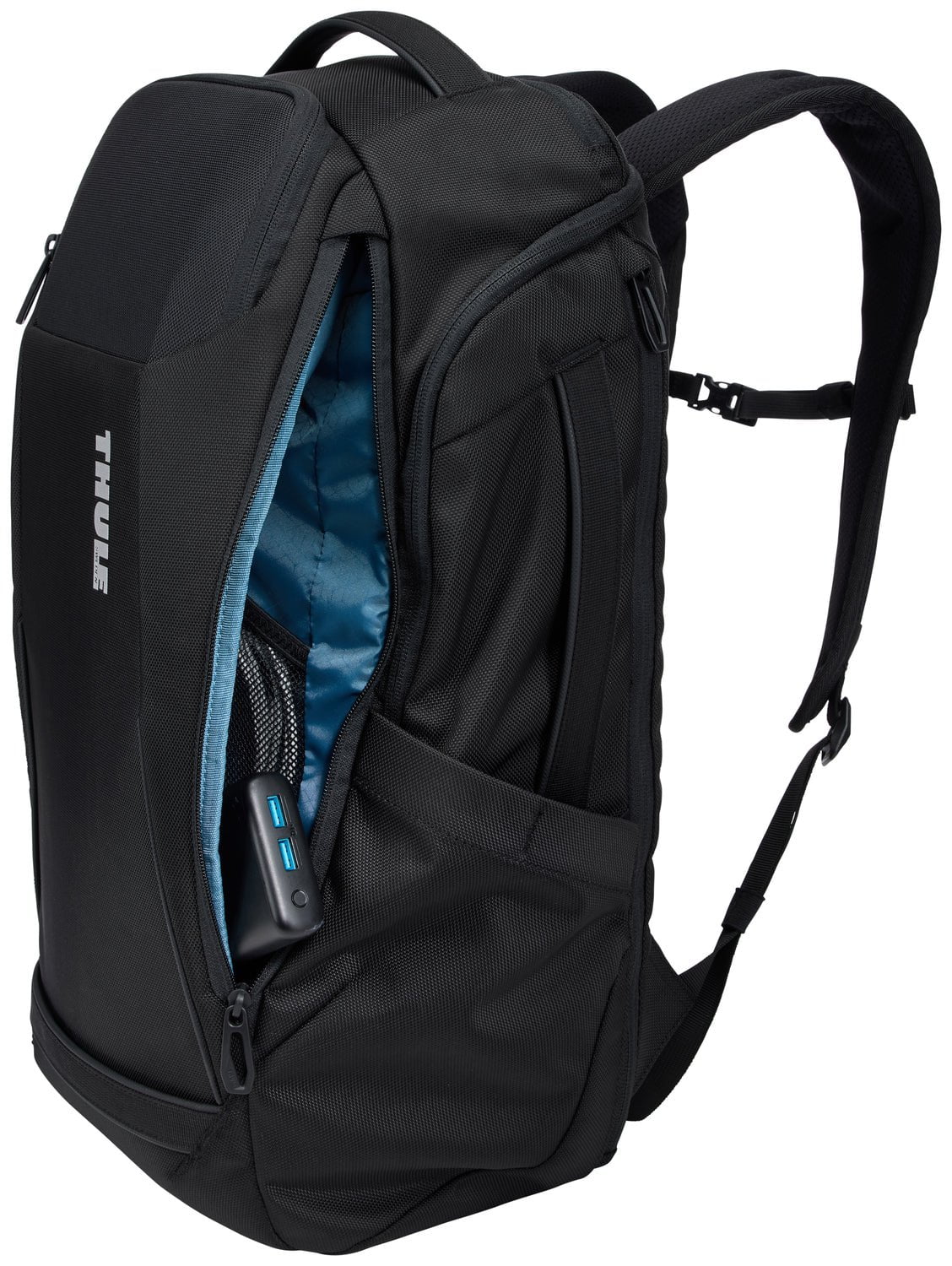 Thule Accent 28L Backpack - Lightweight & Durable Daypack for Travel, Hiking & Commuting - Water-Resistant Black Laptop Backpack with Padded Shoulder Straps