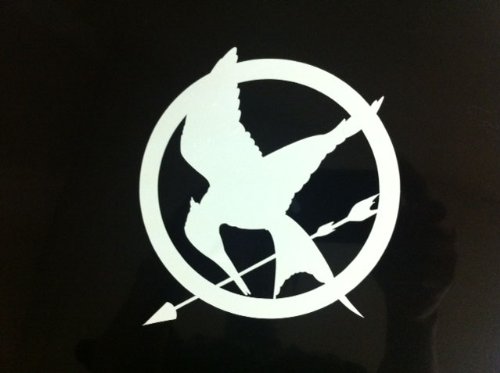 The Hunger Games Mockingjay Wall Art Sticker - White Peel & Stick Decal for Room, Laptop, Phone & DIY Decor