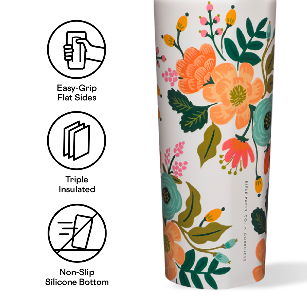 Rifle Paper Co. Insulated Stainless Steel Sport Water Bottle - Leakproof & BPA-Free for Hiking, Gym & Outdoor Activities