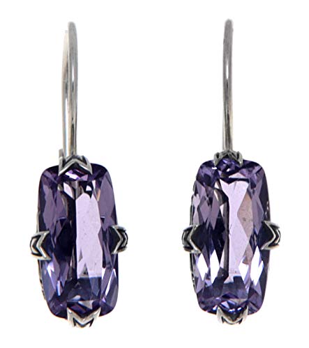 Amethyst Filigree Earrings - Sterling Silver Dangle Earrings for Women | Elegant Purple Gemstone Jewelry Gift for Birthday, Anniversary & Special Occasions
