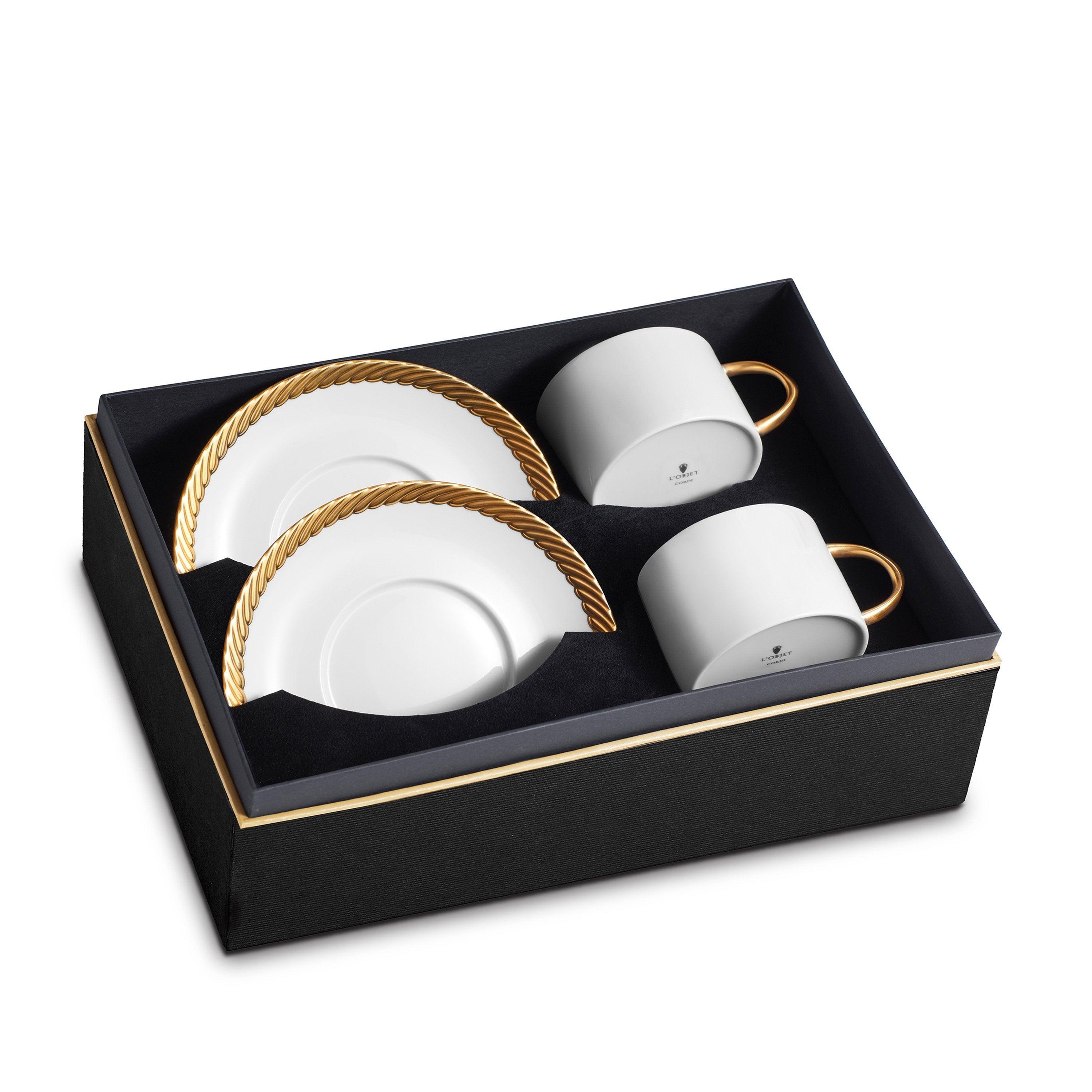 Premium Porcelain Tea Cup and Saucer Set of 2 - Elegant Floral Design for Afternoon Tea, Gift Giving & Home Decor - Dishwasher Safe Bone China Cups for English Breakfast Tea, Coffee or Herbal Infusions