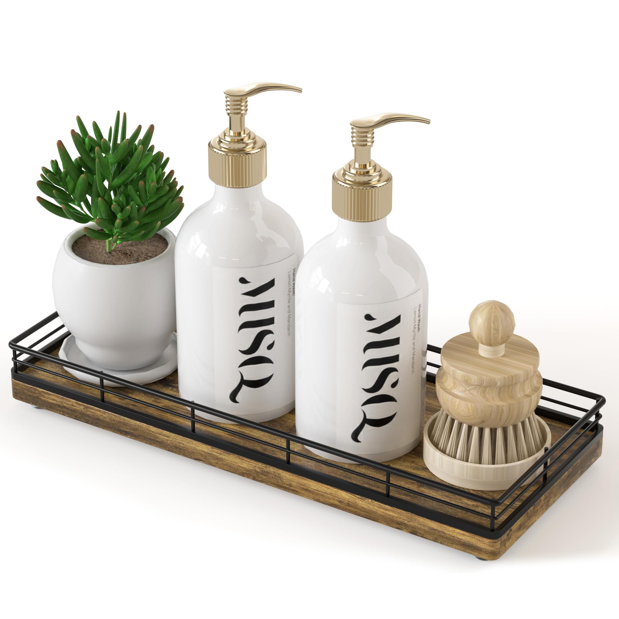 Rustic Wood Toilet Tank Tray - 11.2