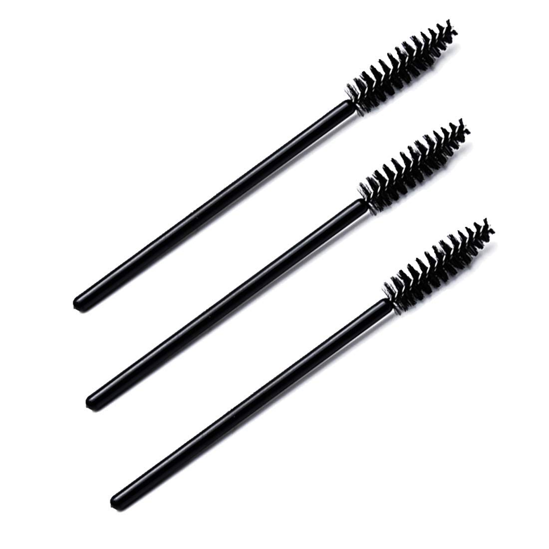 Meesh Professional Eyelash Extension Brush & Eyebrow Comb - 6-Pack Black Plastic & Fiber Makeup Wands for Lash Extensions, Eyebrows & Makeup Application | Perfect for Salon, Home Use & Professional Makeup Artists