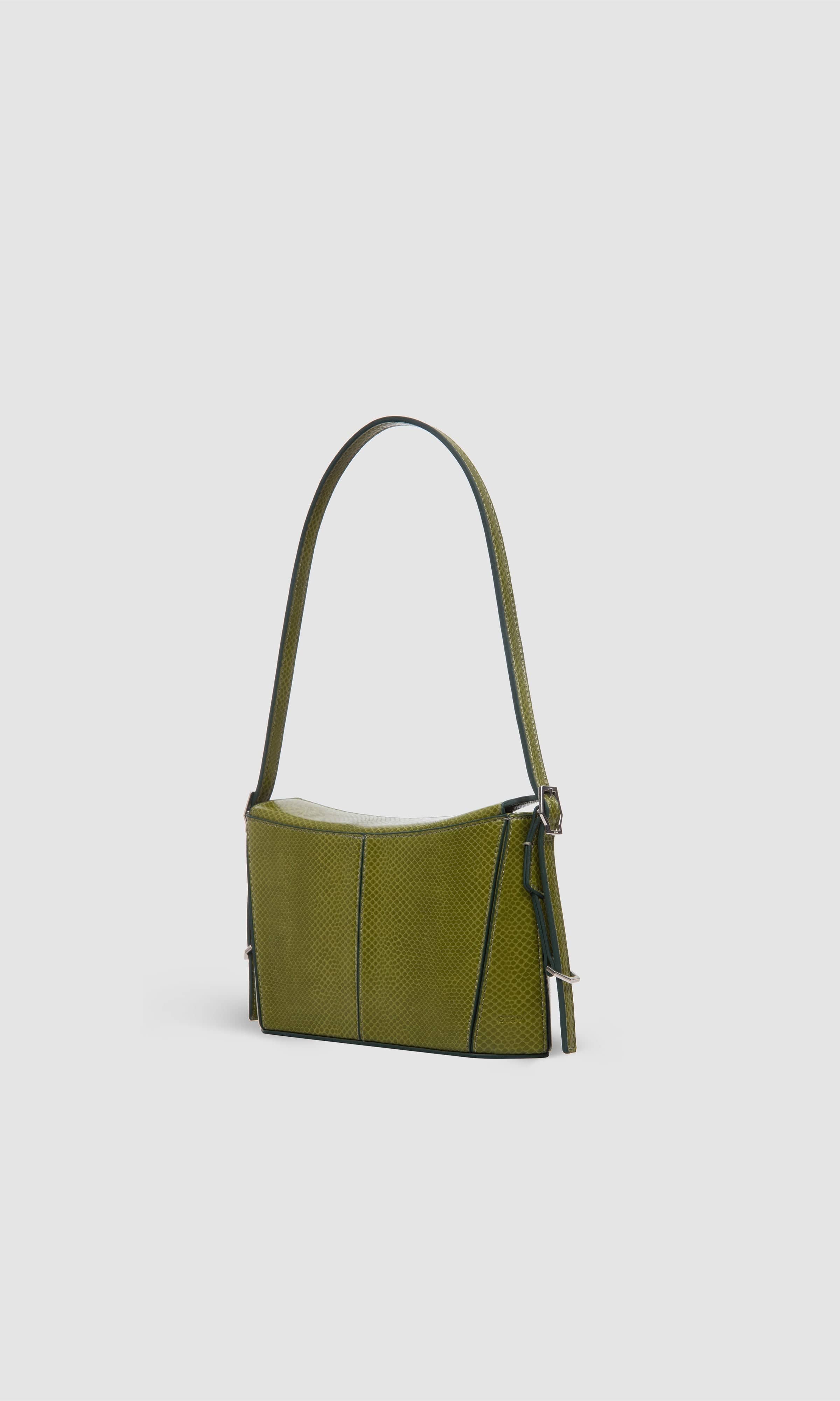 Kiara Vegan Leather Mini Crossbody Bag for Women - Eco-Friendly Apple Leather Handbag in Rosemary Green | Perfect for Everyday Use, Work, and Casual Outings