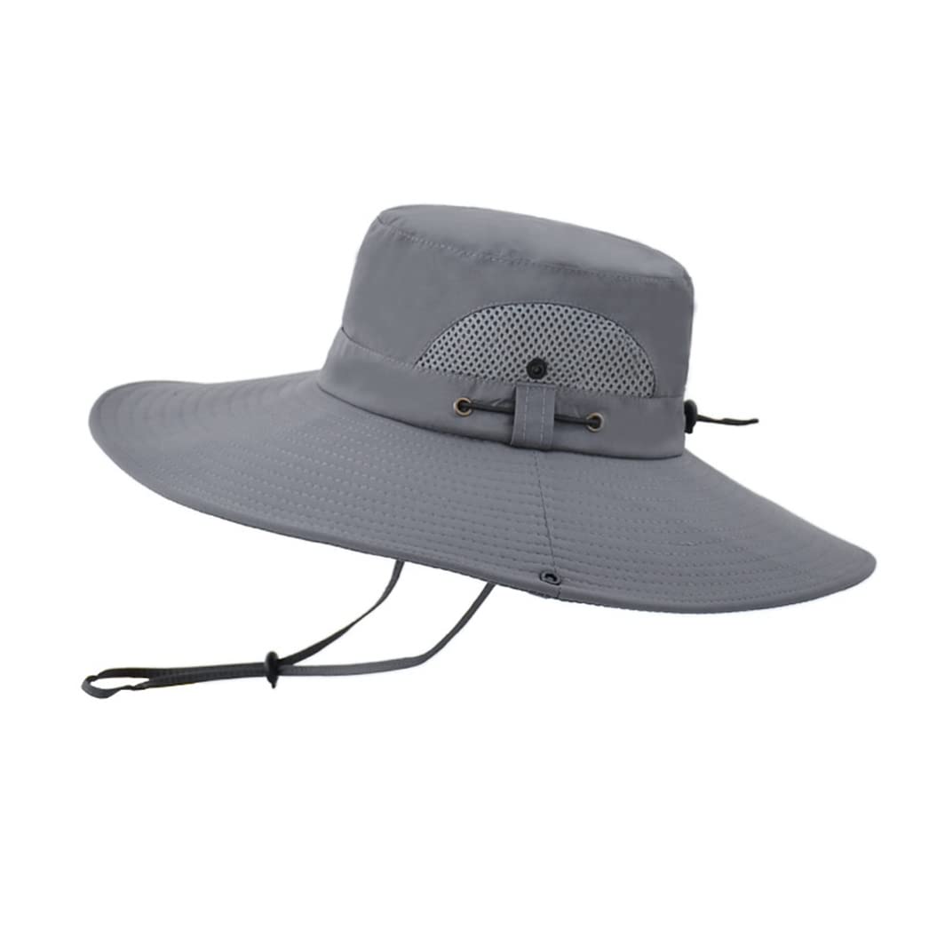 Summer Sun Protection Bucket Hat for Men & Women - Wide Brim Outdoor Sun Hat with Breathable Mesh Design - Perfect for Fishing, Hiking, Beach & Outdoor Activities