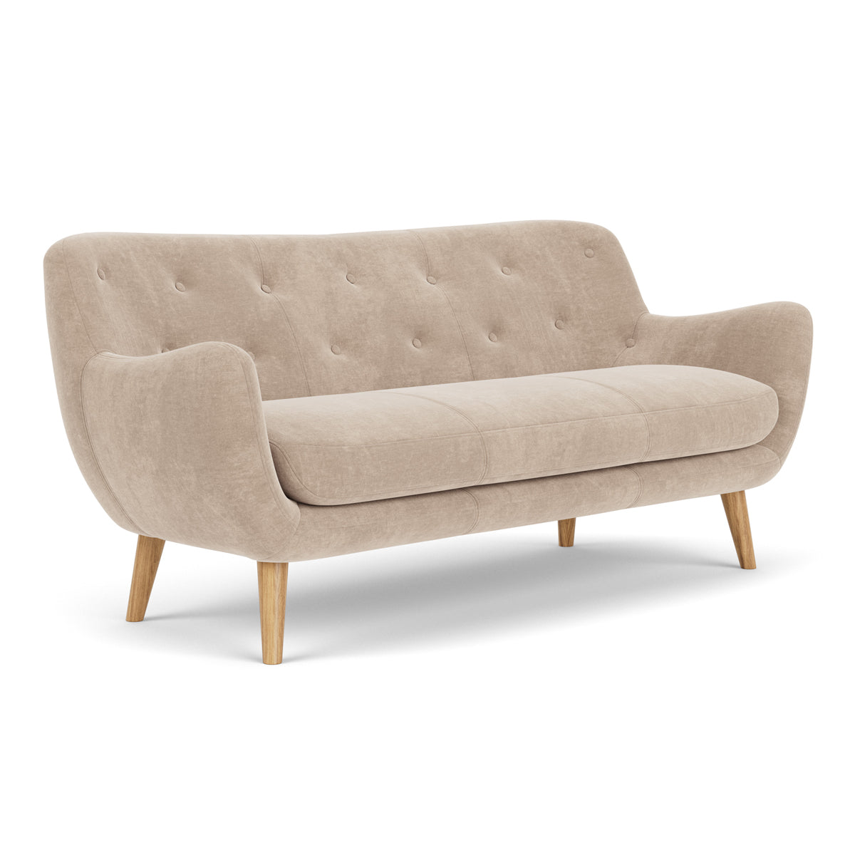 Herman Fabric 3-Seater Sofa - Modern Living Room Couch for Small Spaces, Comfortable Sectional Sofa for Apartment, Dorm & Home Decor | Perfect for Relaxing, Entertaining & Family Gatherings