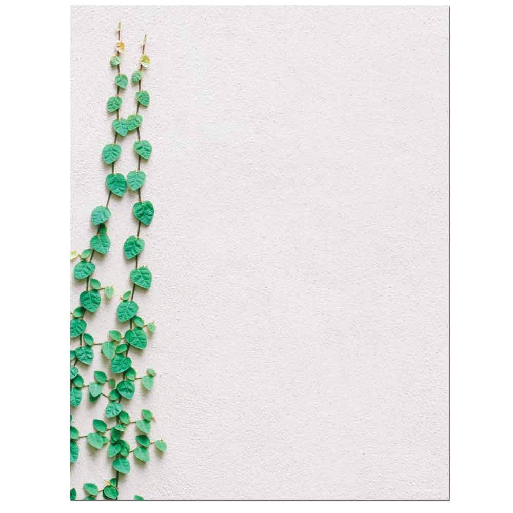Premium Creeping Vine Letterhead Paper - 100 Sheets for Laser & Inkjet Printers | Elegant Stationery for Business Correspondence, Wedding Invitations & Office Documents