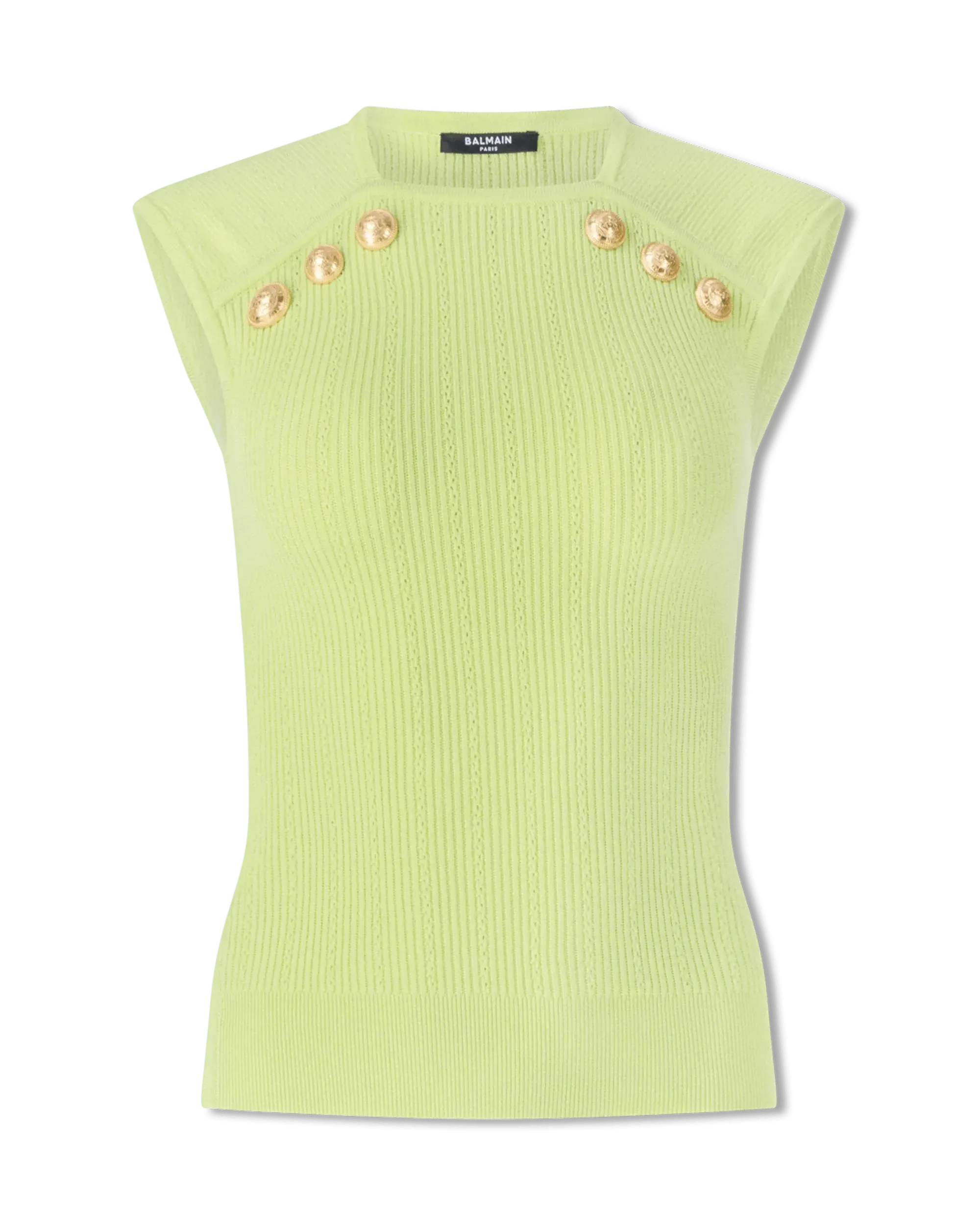 Button Detail Pointelle Top - Women's Lace Knit Blouse for Casual & Office Wear | Elegant & Comfortable Fashion Top for Everyday Outfits