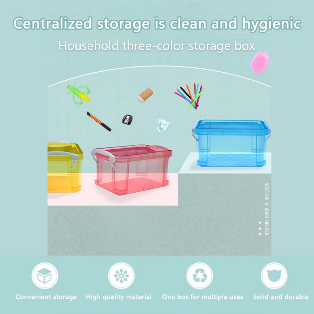 Sturdy Plastic Storage Box with Handle for Adults - Perfect for Organizing Toys, Clothes, and Home Office Supplies