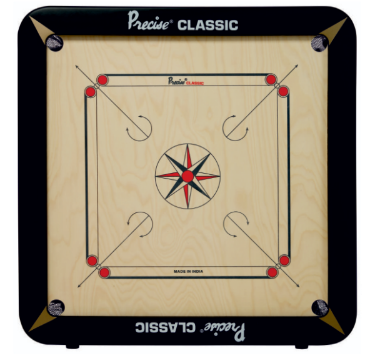 Champion Classic 24mm English Birch Ply Carrom Board - Premium Tournament Quality for Home, Office & Game Room Entertainment