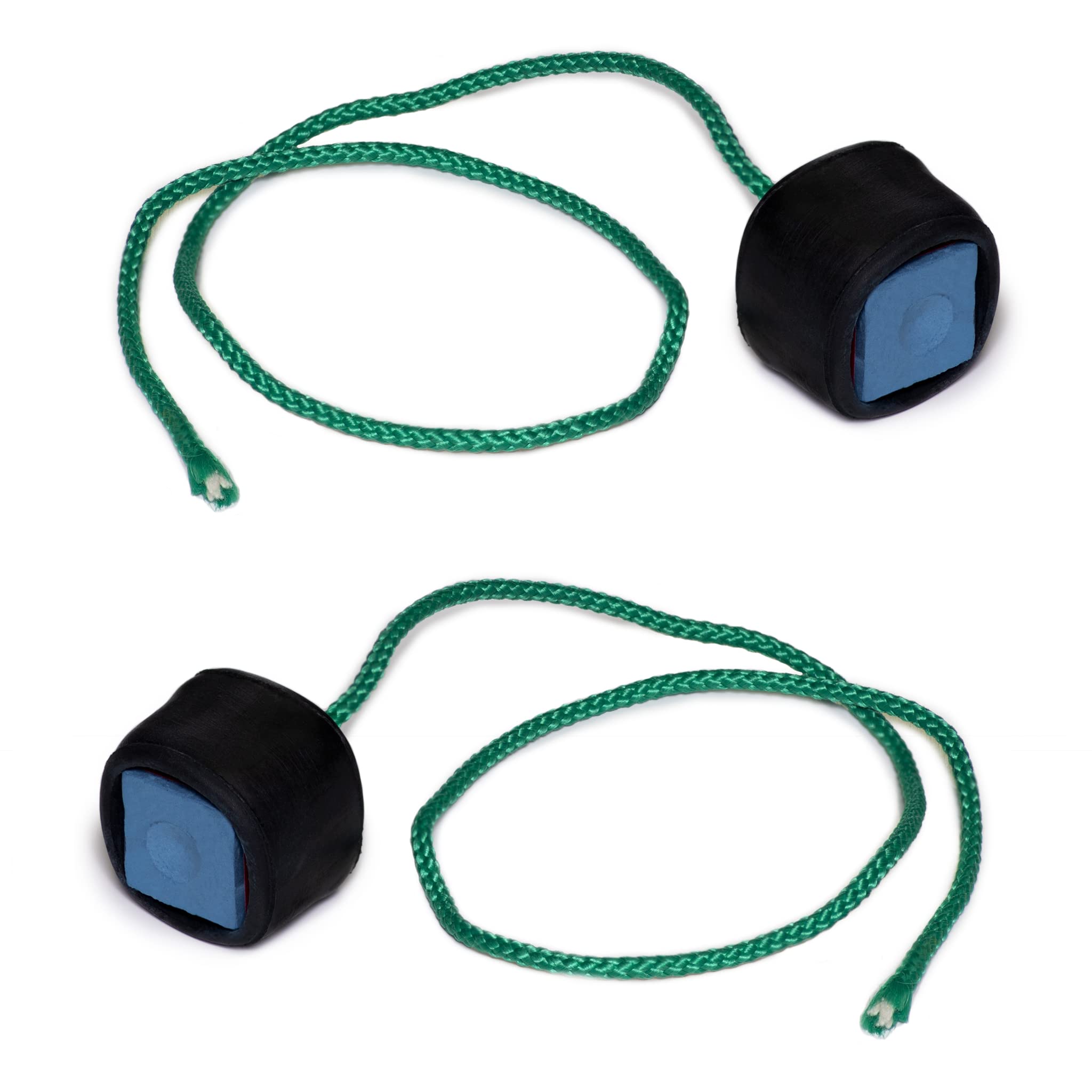 Premium Rubber-Covered Metal Grip Pool Cue Chalk Holder with Master Chalk & Lanyard (2-Pack) - Perfect for Billiards, Snooker & Home Game Room Accessories