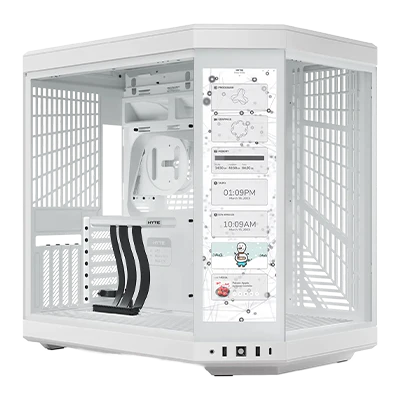 GX13 HYTE Mid-Tower PC Gaming Case - High Airflow Tempered Glass Design for Custom RGB Builds | Perfect for Gaming Rigs, Streaming Setups & Workstations