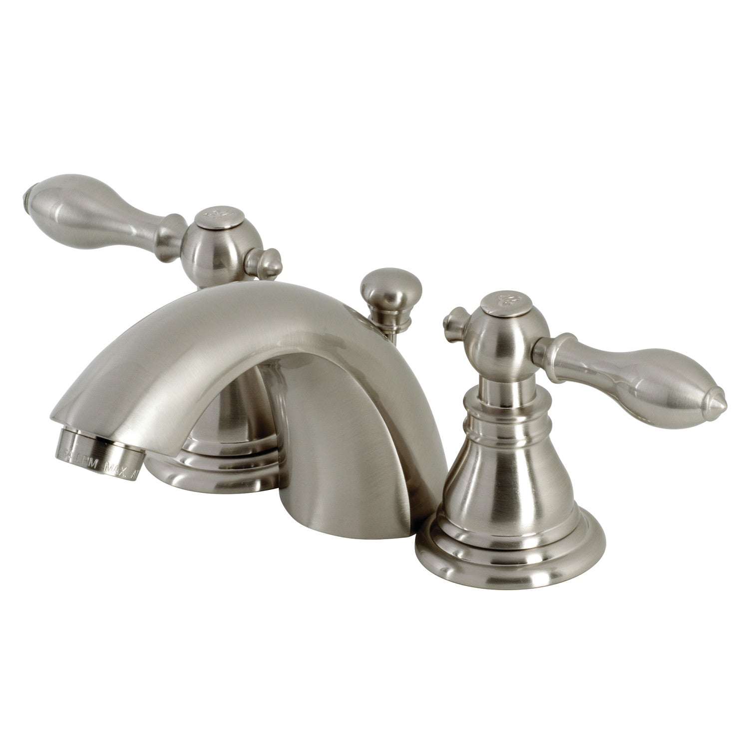 American Classic KB958ACL Brushed Nickel 3-Hole Mini Widespread Bathroom Faucet with Pop-Up Drain - Perfect for Modern Vanities and Small Bathroom Spaces