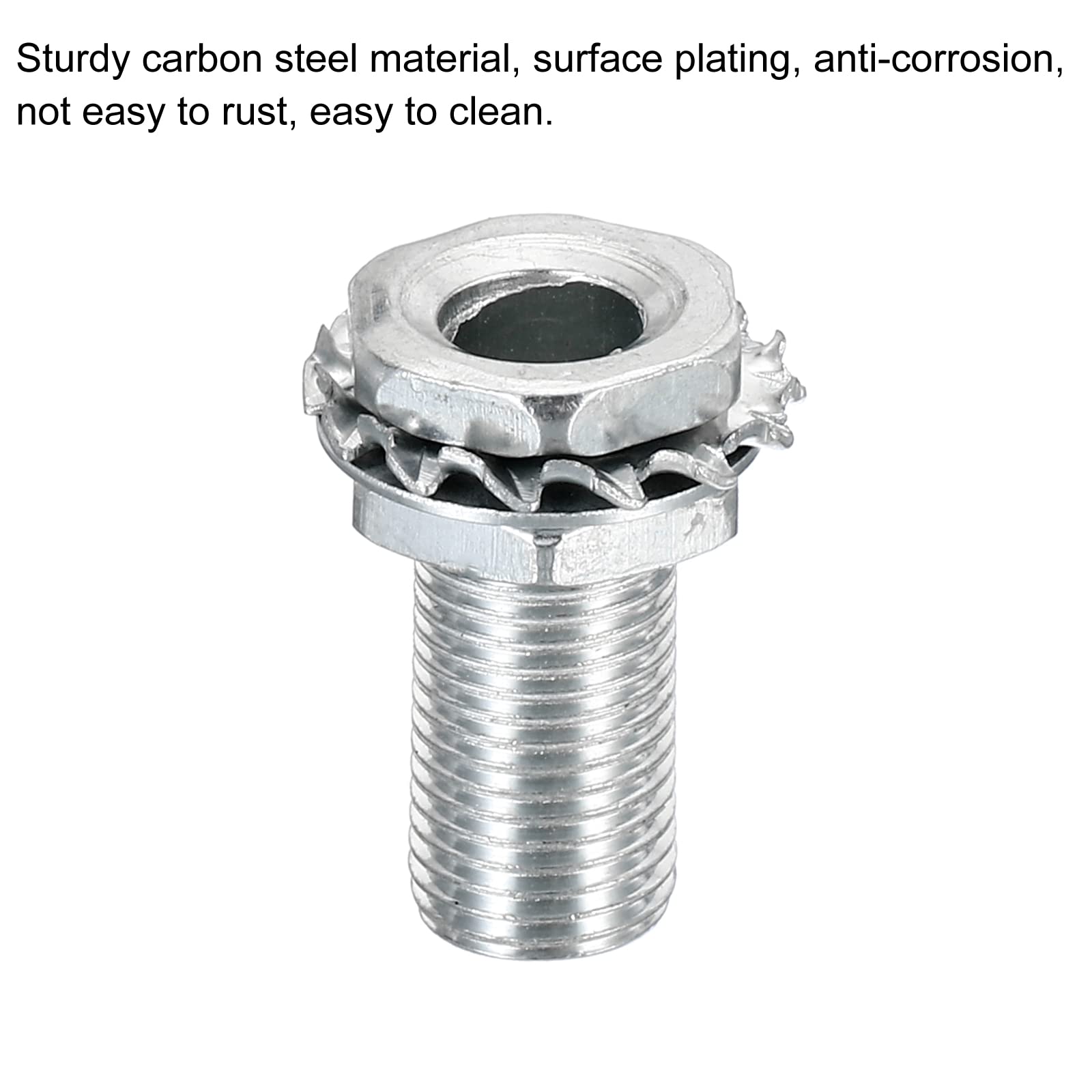 M10 Hex Hollow Screws 25mm - 60Pcs with Nuts & Gaskets for Chandeliers & DIY