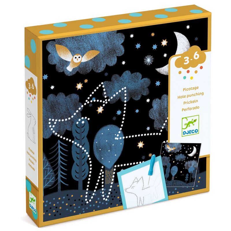 Djeco Image Reveal Piercing Set - Creative DIY Craft Kit for Kids & Adults - Perfect for Art Projects, Birthday Gifts & Home Decor