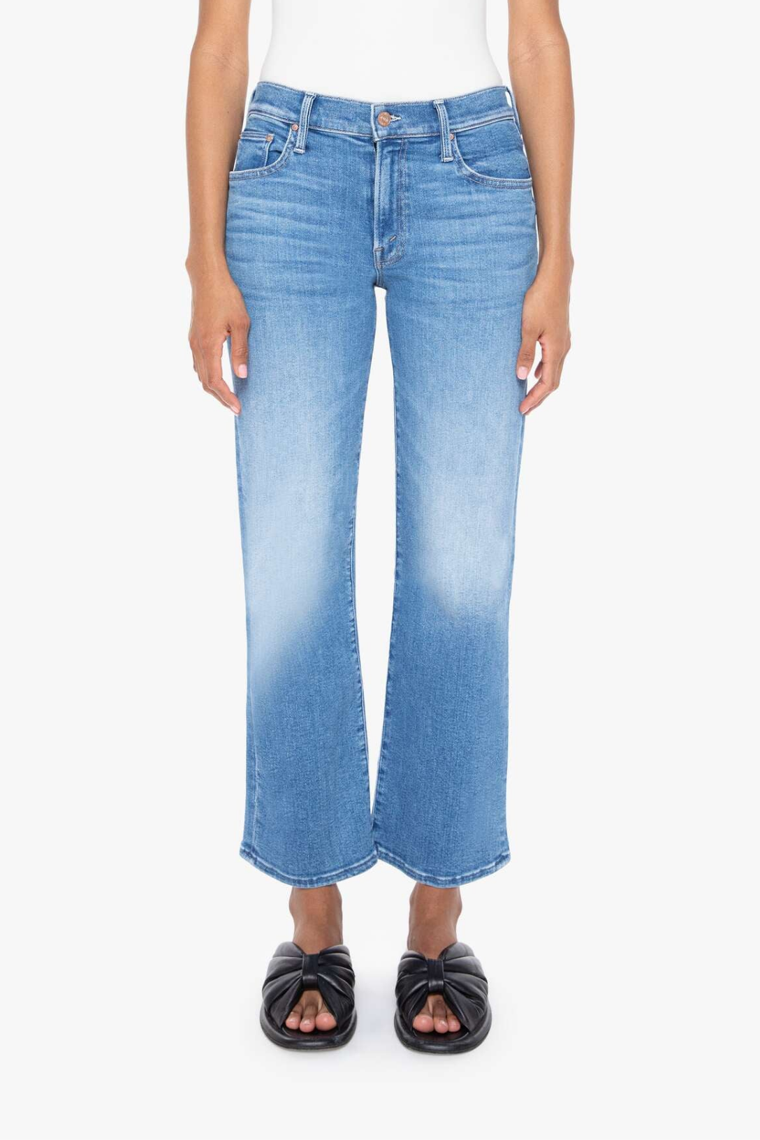 Mid Rise Rambler Zip Ankle Jean - Women's Stretch Denim Pants for Casual Wear | Perfect for Everyday Outfits, Weekend Errands & Coffee Dates